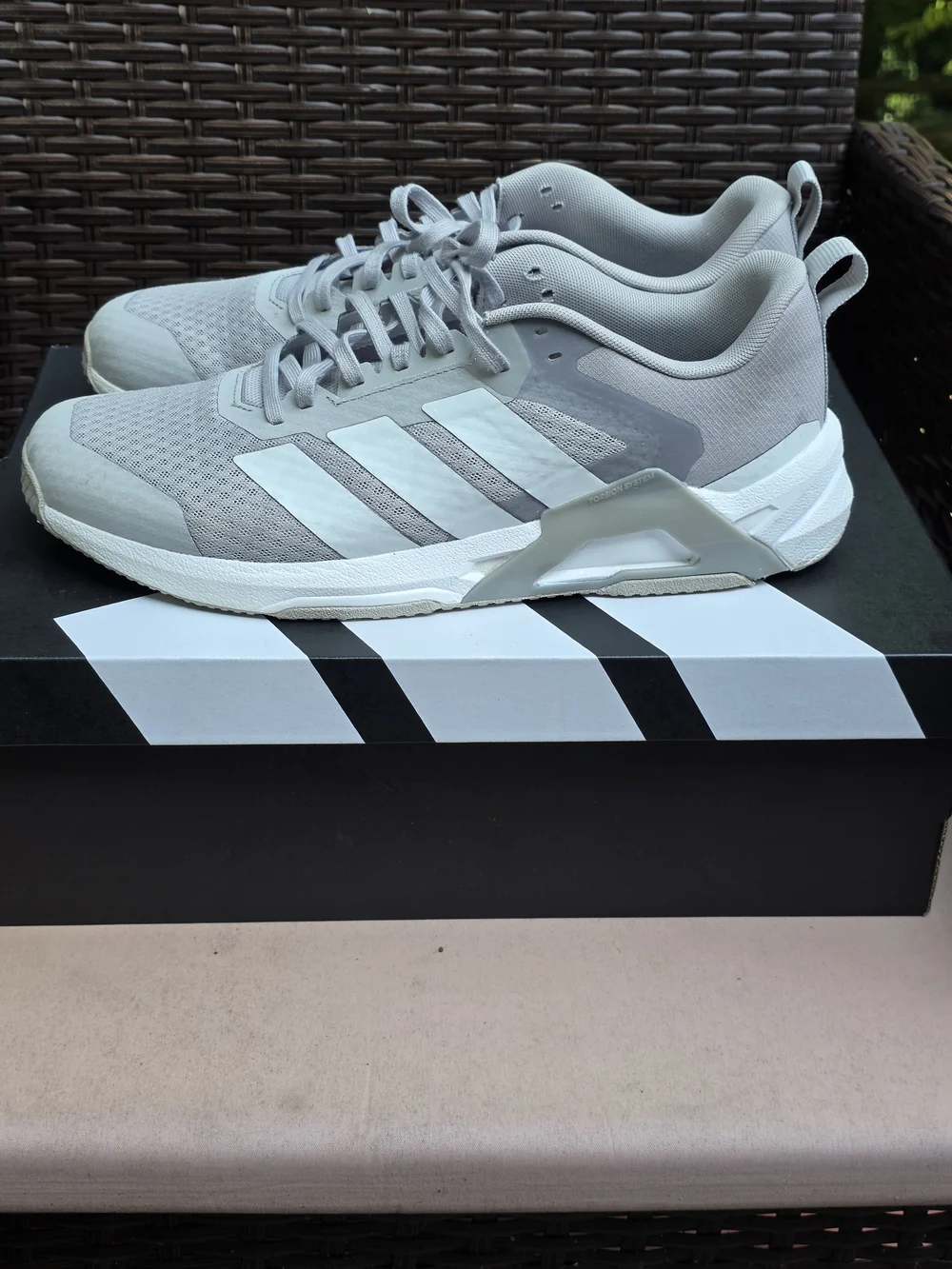 adidas Light Gray Athletic Running Shoes
